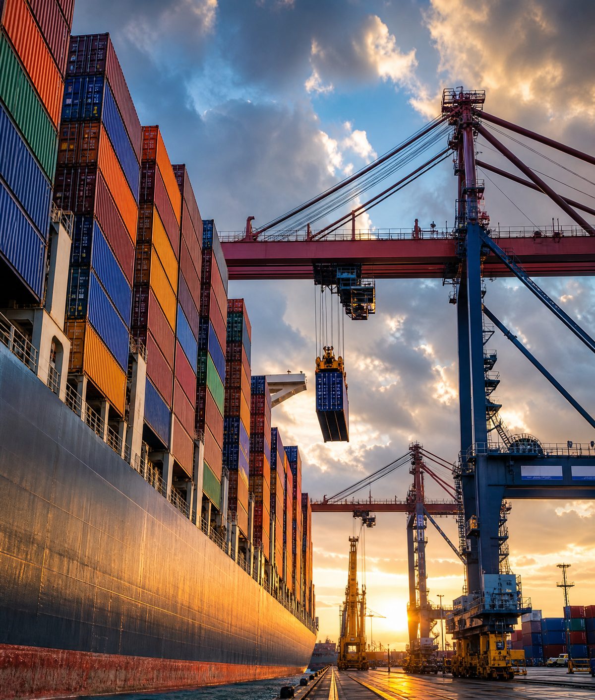 Vận tải đường biển FCL và LCL – bãi container và cẩu giàn