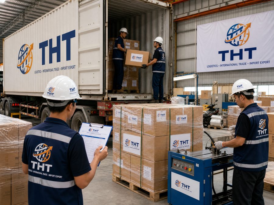 Đóng hàng và kiểm đếm tại kho Toàn Cầu THT